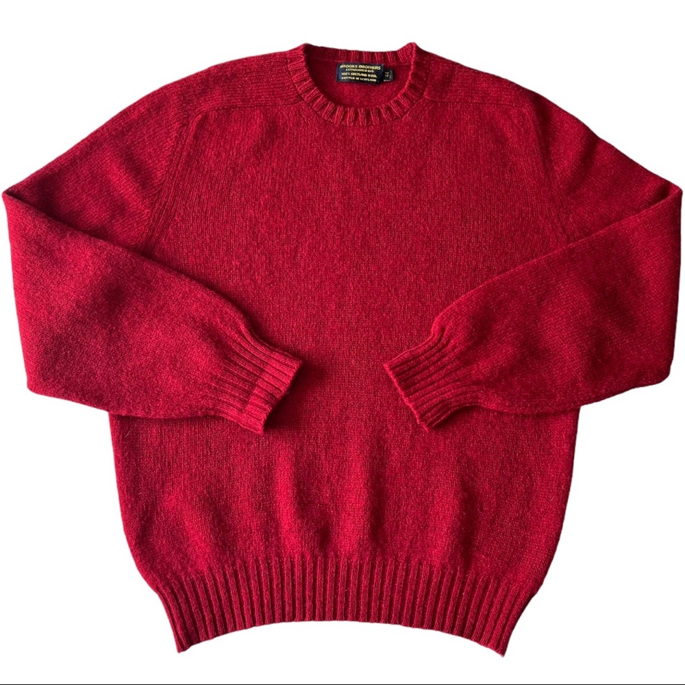 Brooks Brothers Red Wool Crewneck Sweater